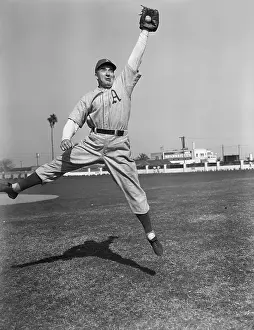 Al Simmons Jumps For Catch (Posed)