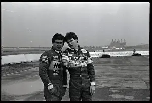 Al Unser and and Al Unser, Jr. in Racing Gear