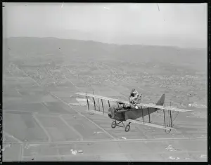 Al Wilson and Virginia Brown Spooning Aloft on Plane