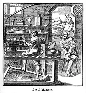 Images Dated 5th April 2016: The Alabasterer, copperplate engraving, Regensburg stud book, 1698