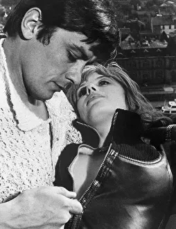 Motorcyclist Prints: Alain Delon Zipping Marianne Faithfull's Jacket