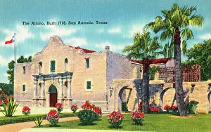 San Antonio Prints: The Alamo, built in 1718, San Antonio, Texas