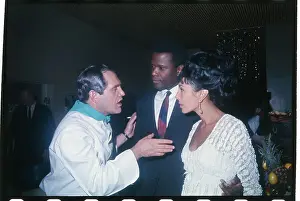 Alan King Talking to Sidney Poitier and Julie Belafonte