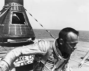 Shepard Prints: Alan Shepard with the Freedom 7 Space Capsule