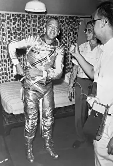Alan Shepard Removing Space Suit