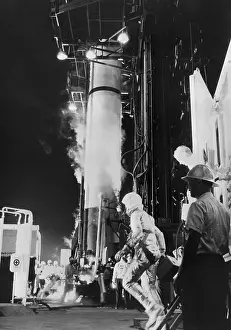 Shepard Prints: Alan Shepard In Space Suit @Launch Pad