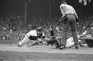 Umpire Prints: Alan Wiggins and Catcher Lance Parrish in 1984 World Series