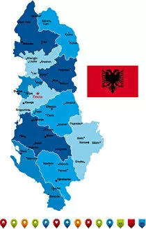 Images Dated 26th August 2017: Albania Vector Map