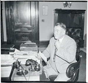 Alben Barkley Adjusting His Tie