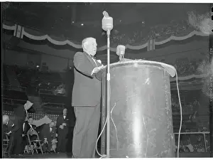 Alben Barkley Giving a Speech