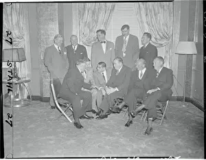 Alben Barkley Meeting with Colleagues