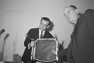 Albert Blumenthal and Stanley Steingut Displaying Bugged Chair