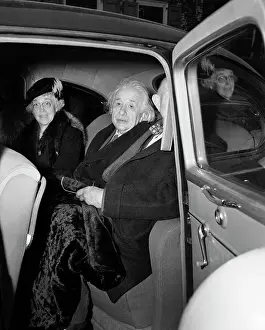 Princeton Prints: Albert Einstein in Car with Frank Aydelotte and Wife