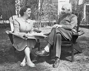 Princeton Prints: Albert Einstein with Census Taker