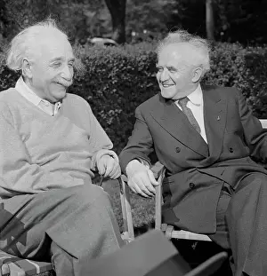 Princeton Prints: Albert Einstein Chatting with David Ben-Gurion