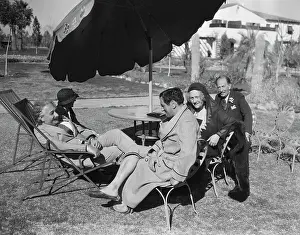 Albert Einstein Chatting with Ernst Lubitsch and Others