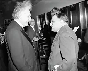 Mayor Prints: Albert Einstein Chatting with Fiorello LaGuardia