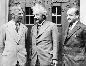 Princeton Prints: Albert Einstein Chatting with Two Princeton Professors