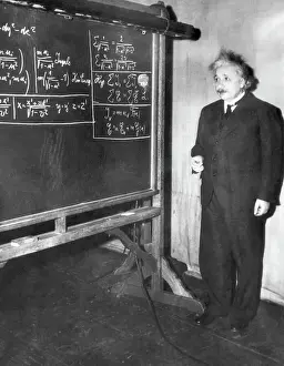 Mathematics Prints: Albert Einstein Gives a Lecture