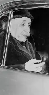 Albert Einstein Leaving Jewish Hospital after Abdominal Operation