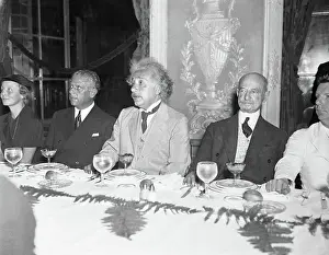 Luncheon Prints: Albert Einstein with Max Reinhardt at Luncheon