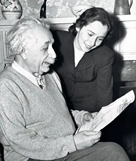 Government Bond Prints: Albert Einstein and Yael Sharett Looking over Bond