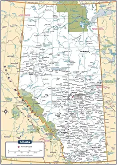 Vector Prints: Alberta Provincial Map