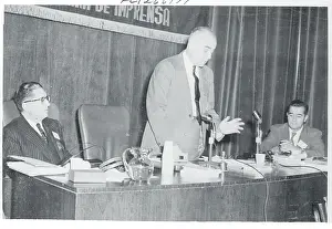 Sao Paulo Prints: Alberto Gainza Paz Delivering a Speech