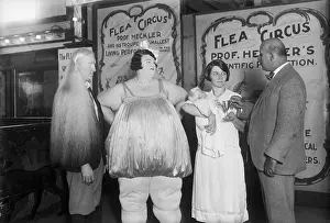 Albino With Fat Lady, Freak Show
