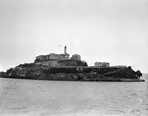 Alcatraz Prints: Alcatraz Island from Sea Level