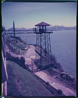 Alcatraz Prints: Alcatraz Prison from Guard Tower