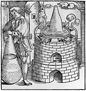 Engravings Prints: Alchemist At Work