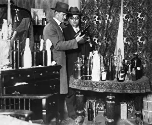 Raid Prints: Alcohol Raid On A Speakeasy