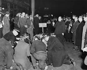 Alcoholics Kneeling to Pray with Salvation Army Official