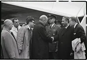 Diplomacy Prints: Aldo Moro & Dean Rusk Shaking Hands