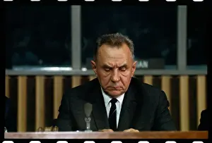Aleksei Kosygin at UN Press Conference