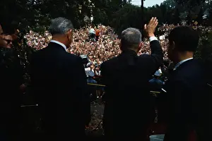Glassboro Prints: Aleksei Kosygin Waving to Crowd