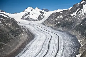 Western Alps Prints: Aletsch Glacier, Southern Bernese Alps, Canton of Valais, Switzerland