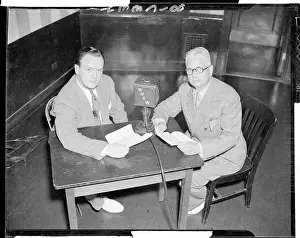 Alex Raymond and Russ Westover at Radio Broadcast