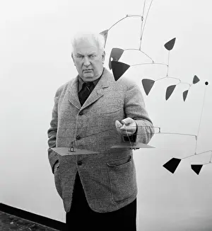Rome Prints: Alexander Calder Standing with Creations