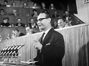 Budapest Prints: Alexander Dubcek Gesturing from Podium