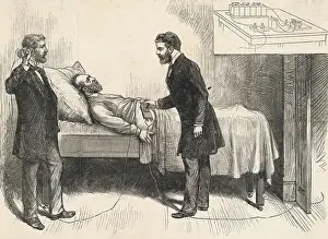 Alexander Graham Bell Trying to Locate Bullet in President Garfield