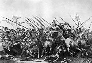 Alexander the Great (356 bc-323 bc) Collection: Alexander the Great fighting in battle