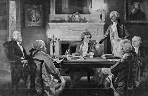 Alexander Hamilton Prints: Alexander Hamilton Mapping Out Currency Plan