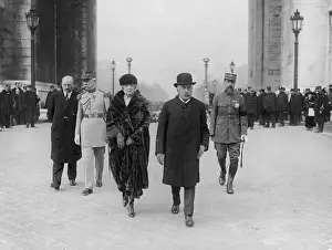 Arc De Triomphe Prints: Alexander Millerand W/Wife And General