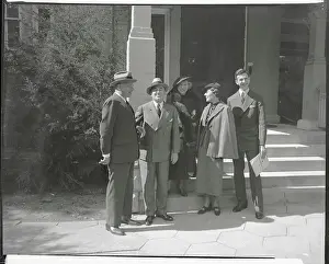 Topeka Prints: Alf M Landon and Wife with Paul Block and Family