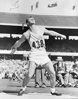 1956 Olympic Games Melbourne Prints: Alfred A. Oerter Throwing Discus