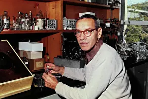 Hershey Prints: Alfred D. Hershey Sitting at His Desk