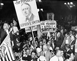 Democracy Prints: Alfred E. Smith At Democratic Convention