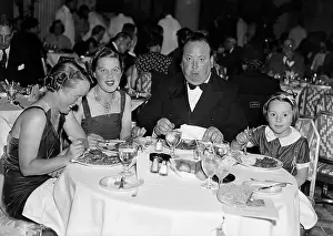 Dining Prints: Alfred Hitchcock Dining with his Family